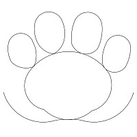 puppy feet border 002